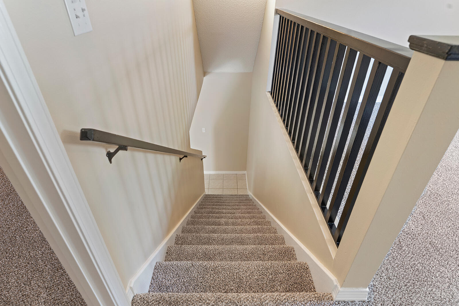 109 Nicole Lane Crestview, FL 32539 - Photo 33 of 60 a view of staircase with white walls and railing