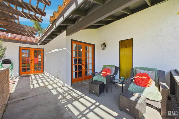 a outdoor space with patio lots of furniture