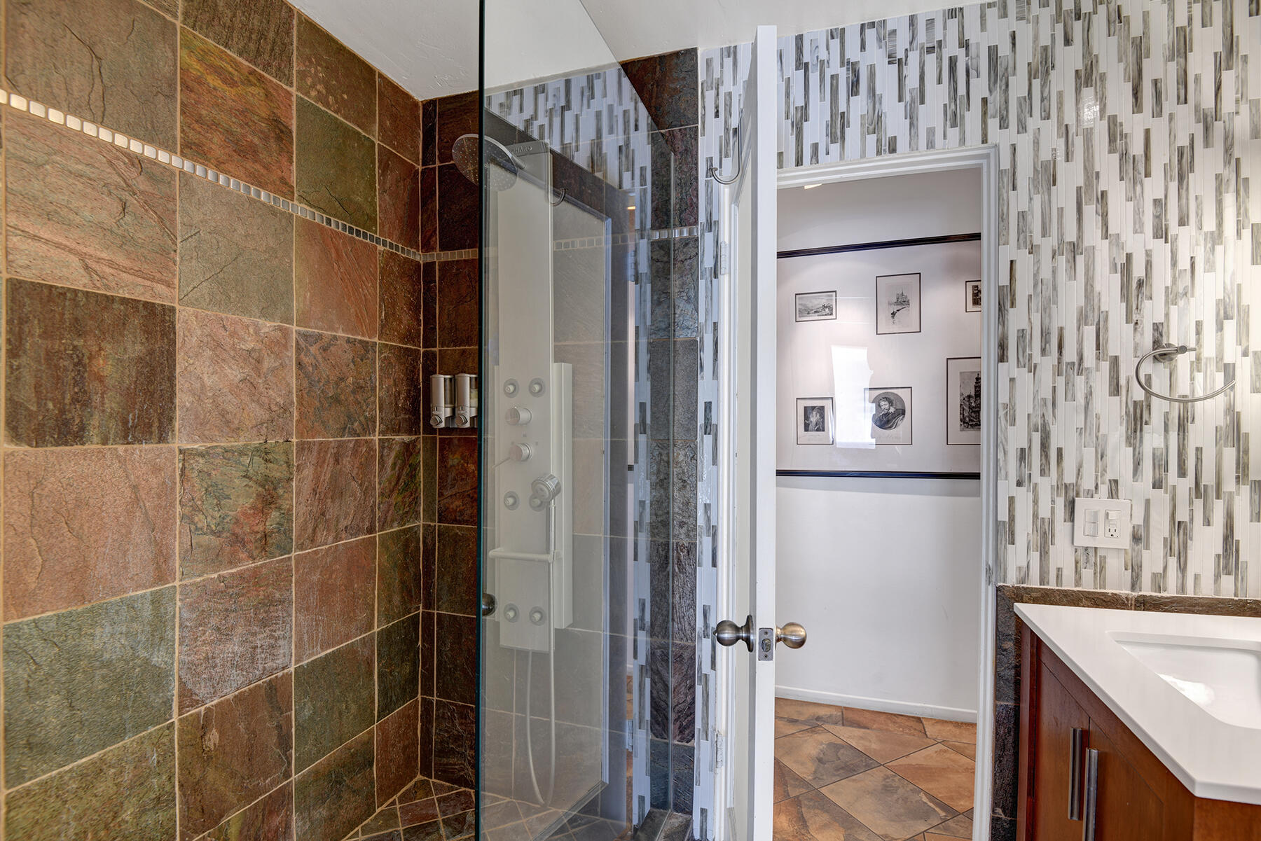 2915 Guadalupe Road Palm Springs, CA 92264 - Photo 34 of 52 a bathroom with a shower and a sink