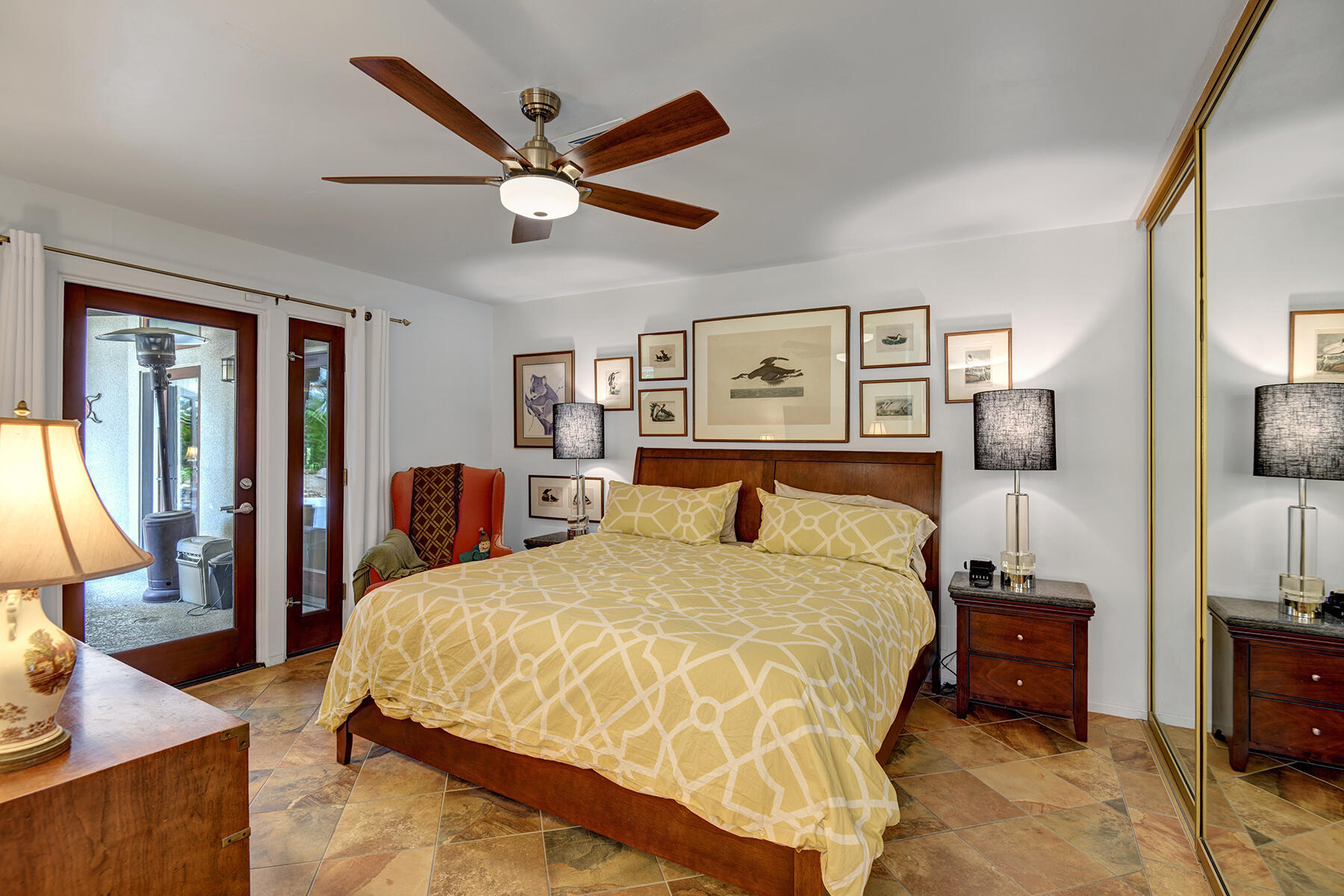 2915 Guadalupe Road Palm Springs, CA 92264 - Photo 37 of 52 a bedroom with a bed and wooden floor