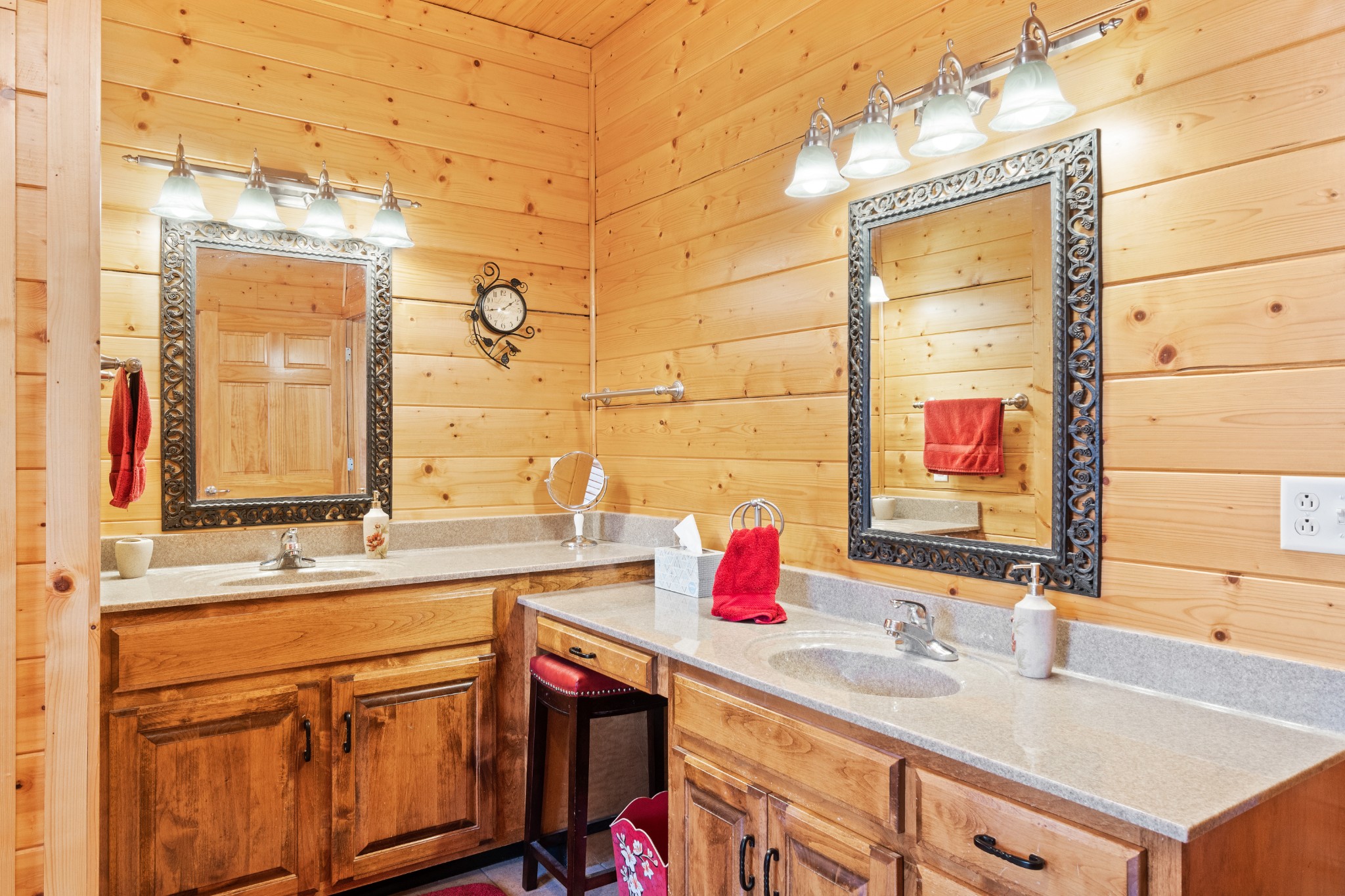 1760 Point Pleasant Road Buchanan, TN 38222 - Photo 36 of 50 a bathroom with a sink vanity and a mirror