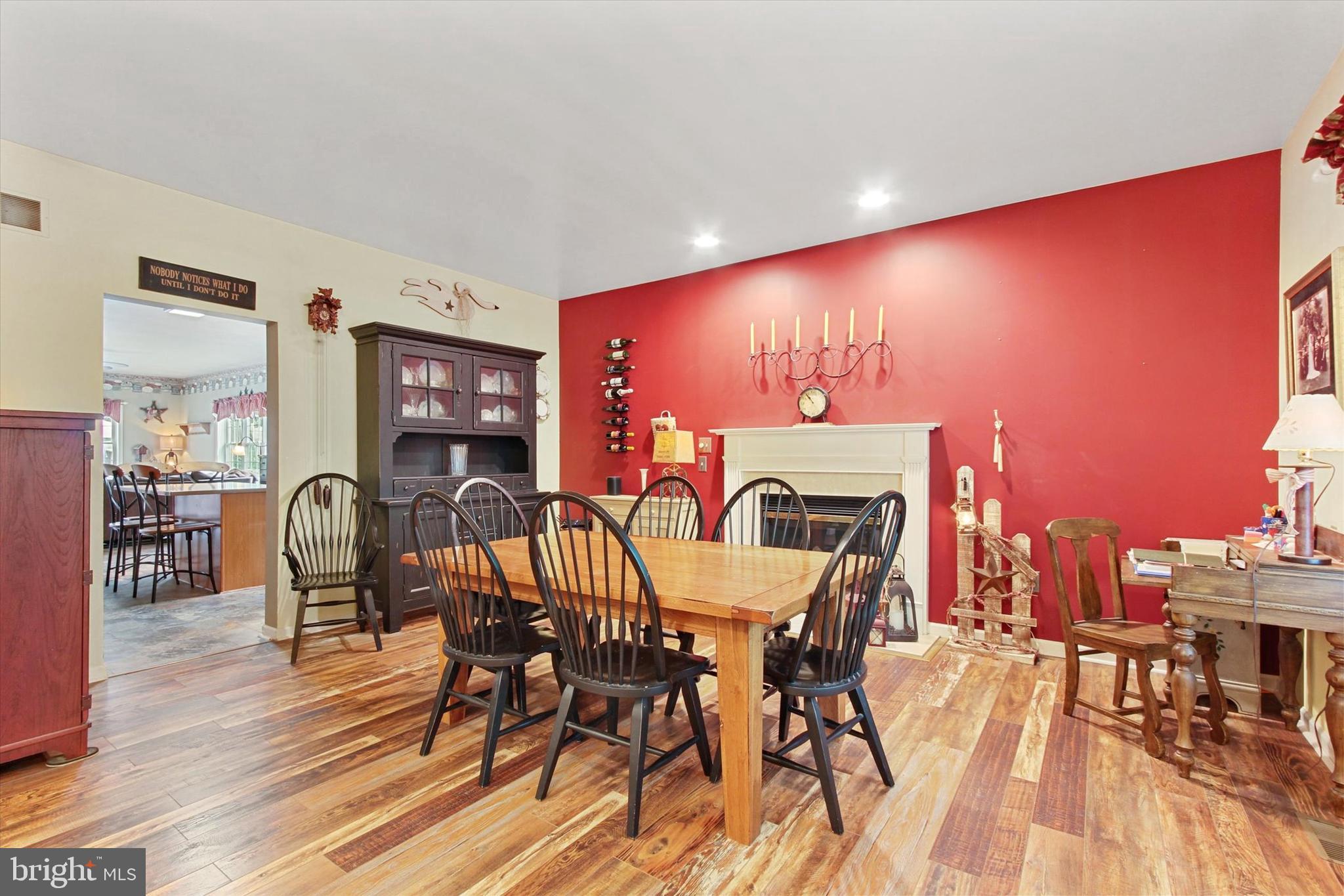 2115 Eden Road York, PA 17406 - Photo 3 of 28 Dining/Living Room w/ Gas Fireplace & Blower.