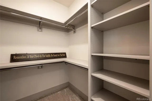 a storage room with empty racks