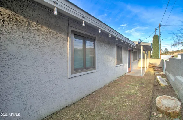 a backyard of a house