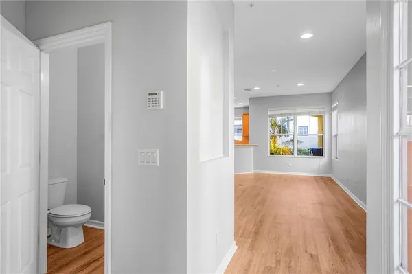 an empty room with a window