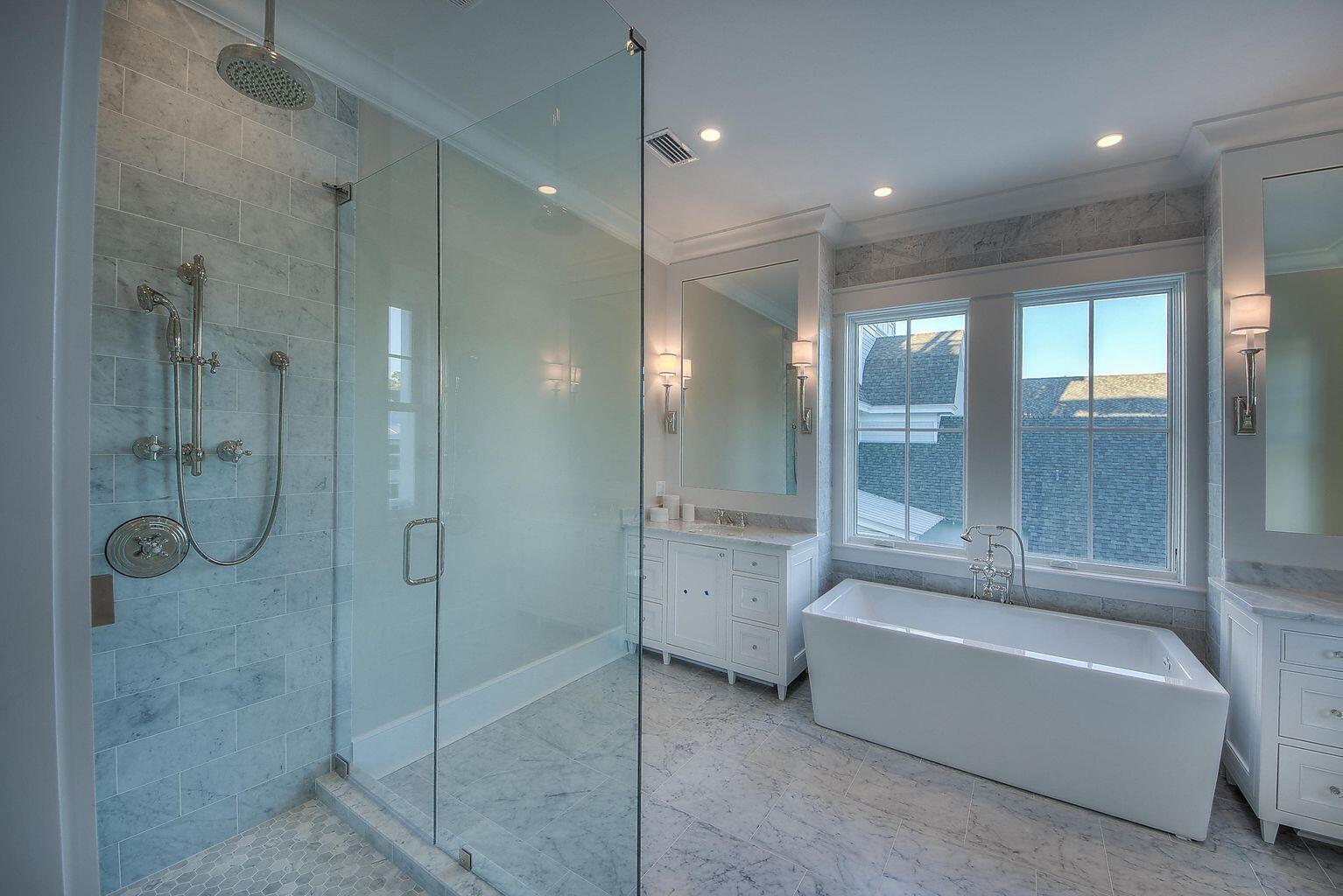 23 Madaket Way Inlet Beach Inlet Beach, FL 32461 - Photo 14 of 49 a bathroom with a bathtub and a shower