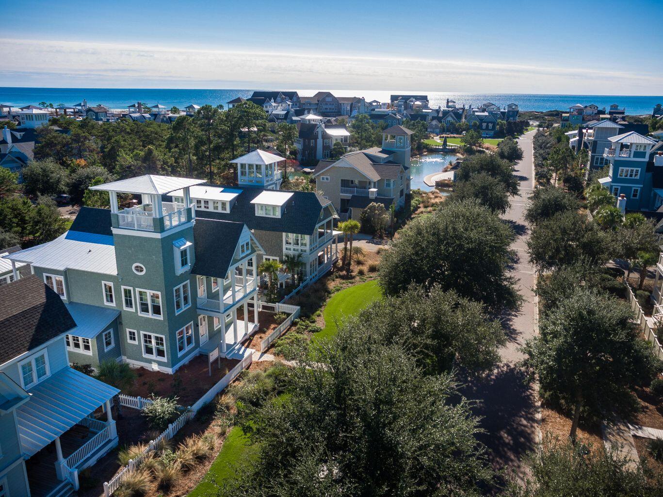 23 Madaket Way Inlet Beach Inlet Beach, FL 32461 - Photo 40 of 49 an aerial view of a house with a garden