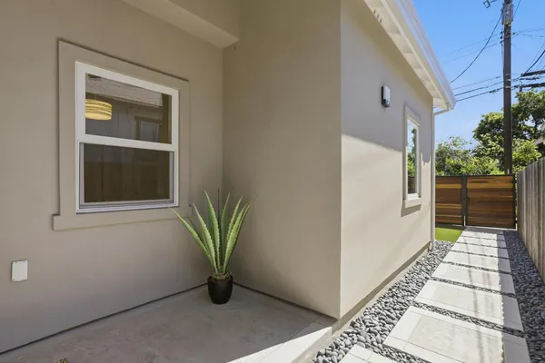 a view of a house with a door
