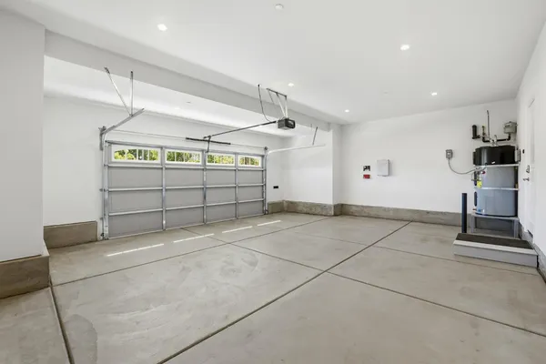 a view of a garage