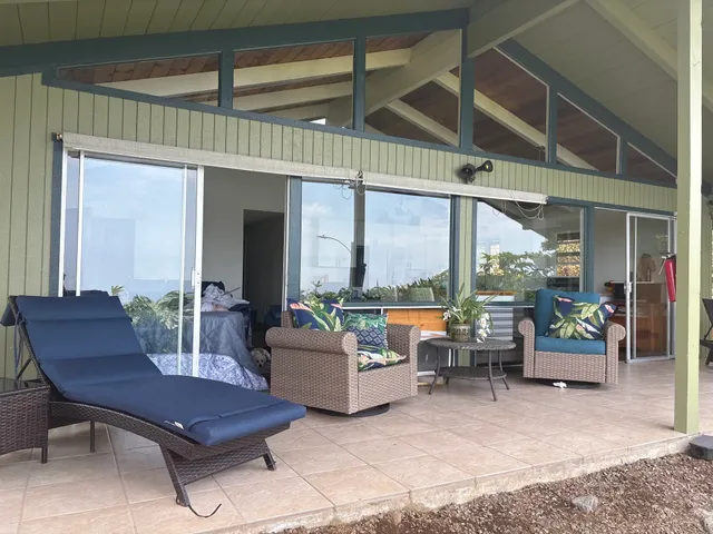 a outdoor living space with furniture