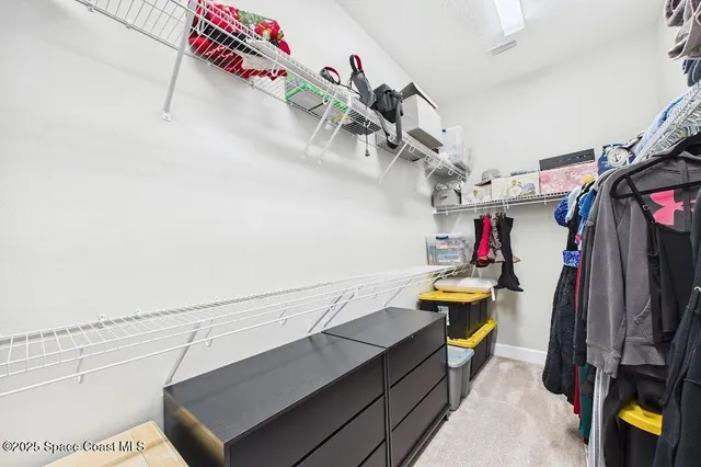 a view of storage and utility room with racks on the wall