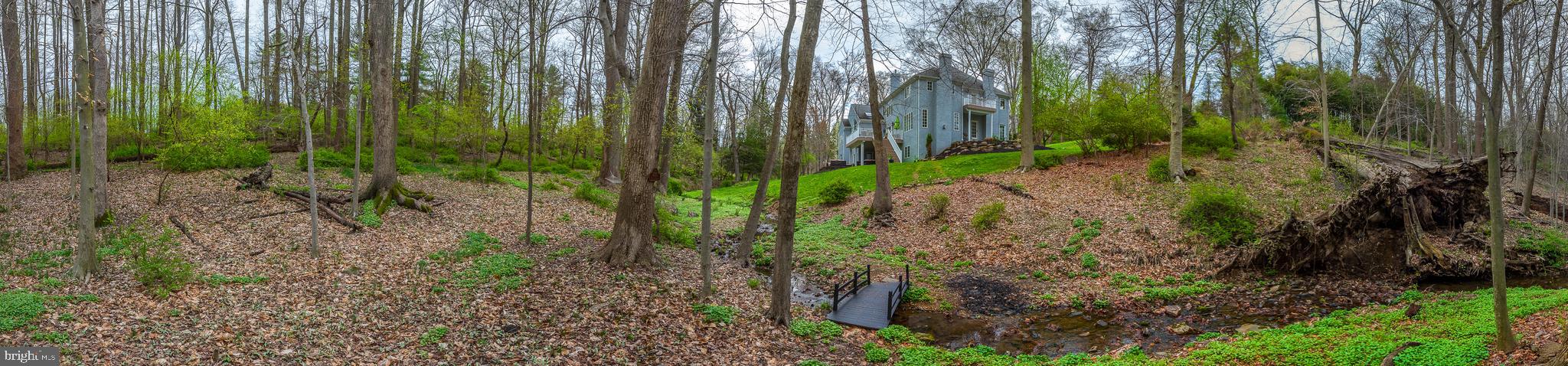 415 Darlington Road Media, PA 19063 - Photo 97 of 103 Rear Yard with creek and bridge