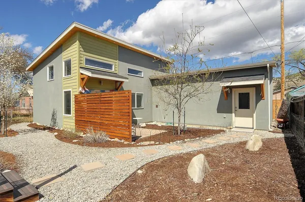 a front view of a house