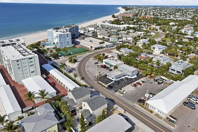 an aerial view of a city