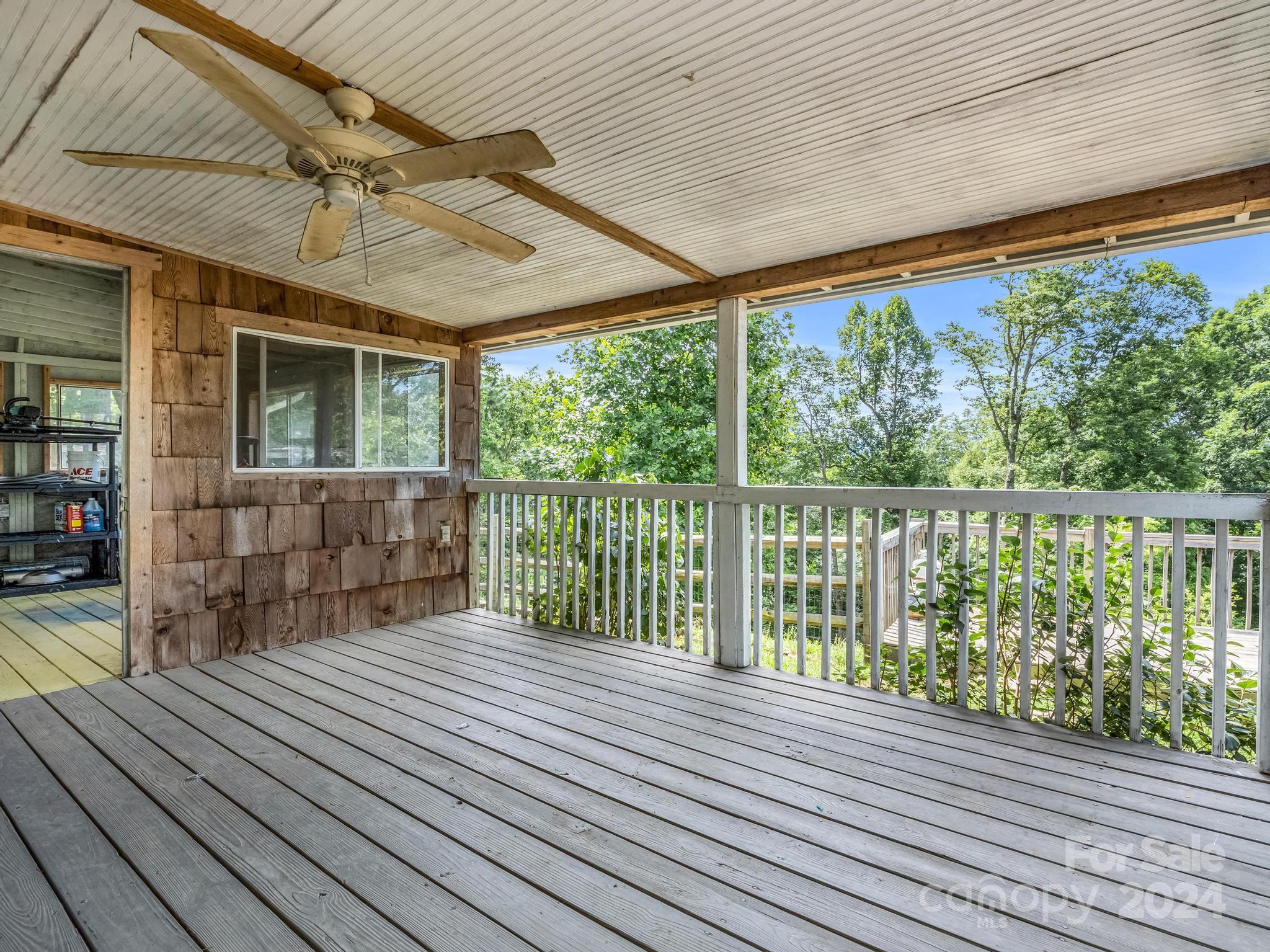 293 Bane Road Mills River, NC 28759 - Photo 32 of 48 a view of deck with wooden floor