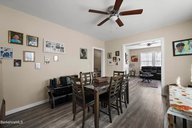 a view of a livingroom and dining room