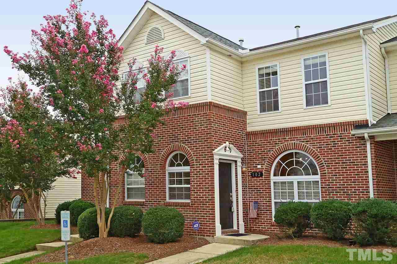 2110 Piney Brook Road, Unit 102 Raleigh, NC 27614 - Photo 1 of 24 Front view. Note that it is built like a townhome (no units above or below as often seen in condos).