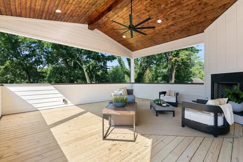 a outdoor view with a sitting space