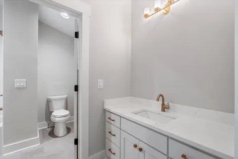 a view of a bathroom with a sink and a toilet