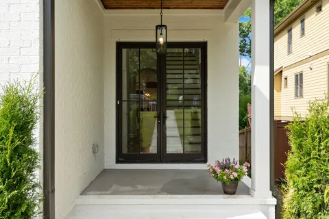 a front view of a house