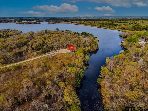 a view of a lake with a mountain