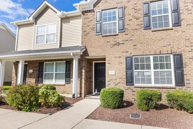 front view of a brick house