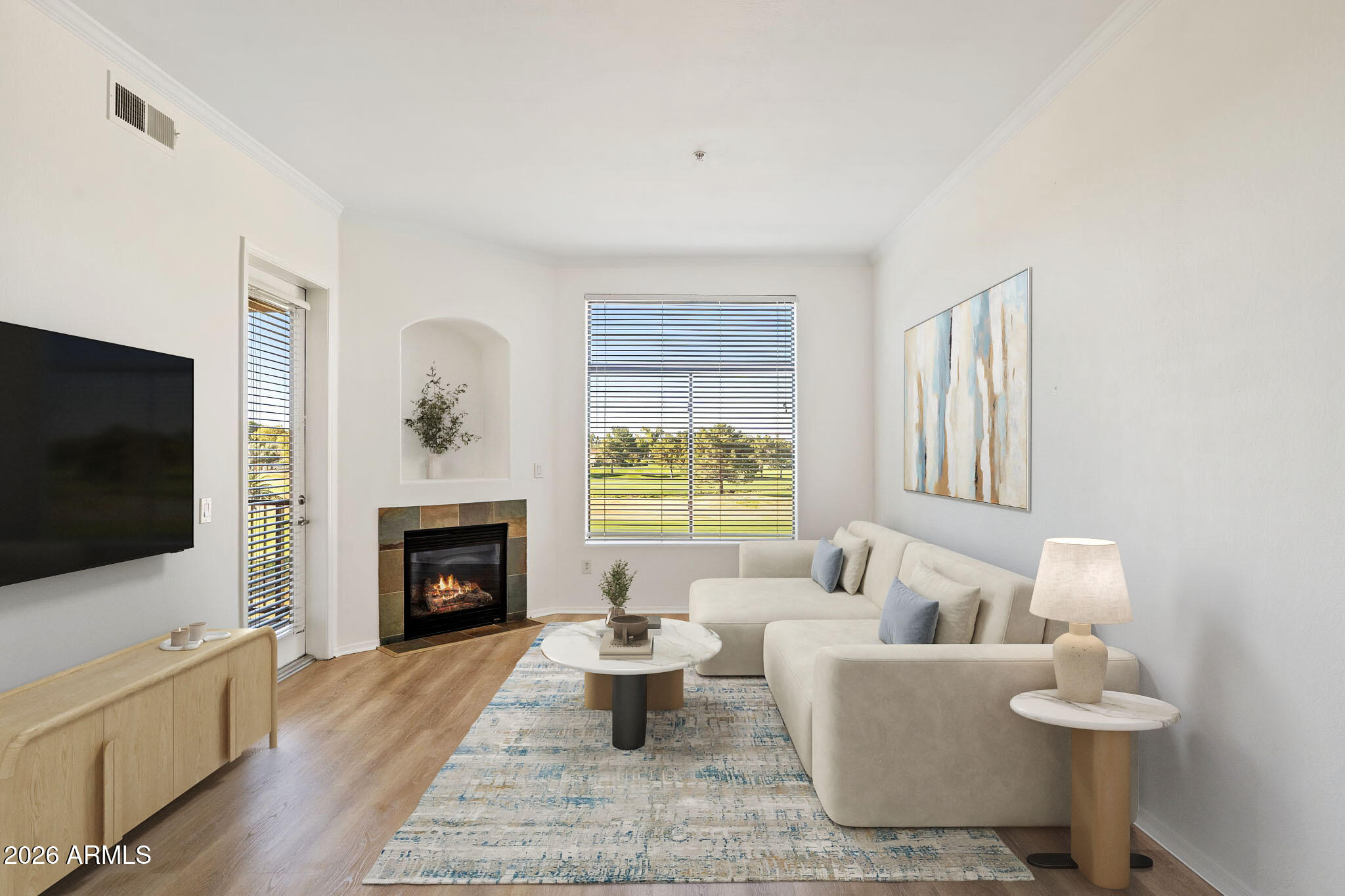 11640 North Tatum Boulevard, Unit 2085 Phoenix, AZ 85028 - Photo 7 of 24 Virtually Staged - Living Room