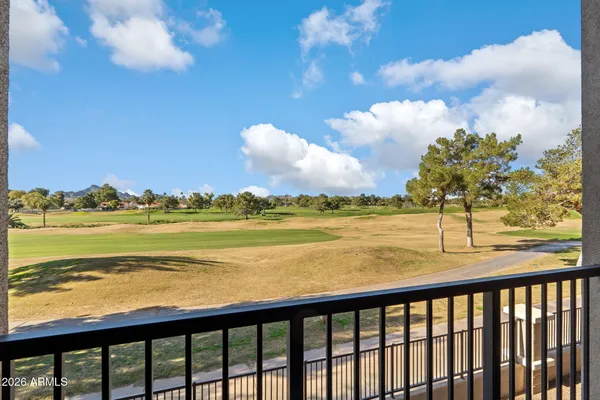 a view of ocean from a balcony