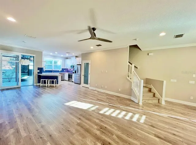 a view of livingroom with furniture and wooden floor