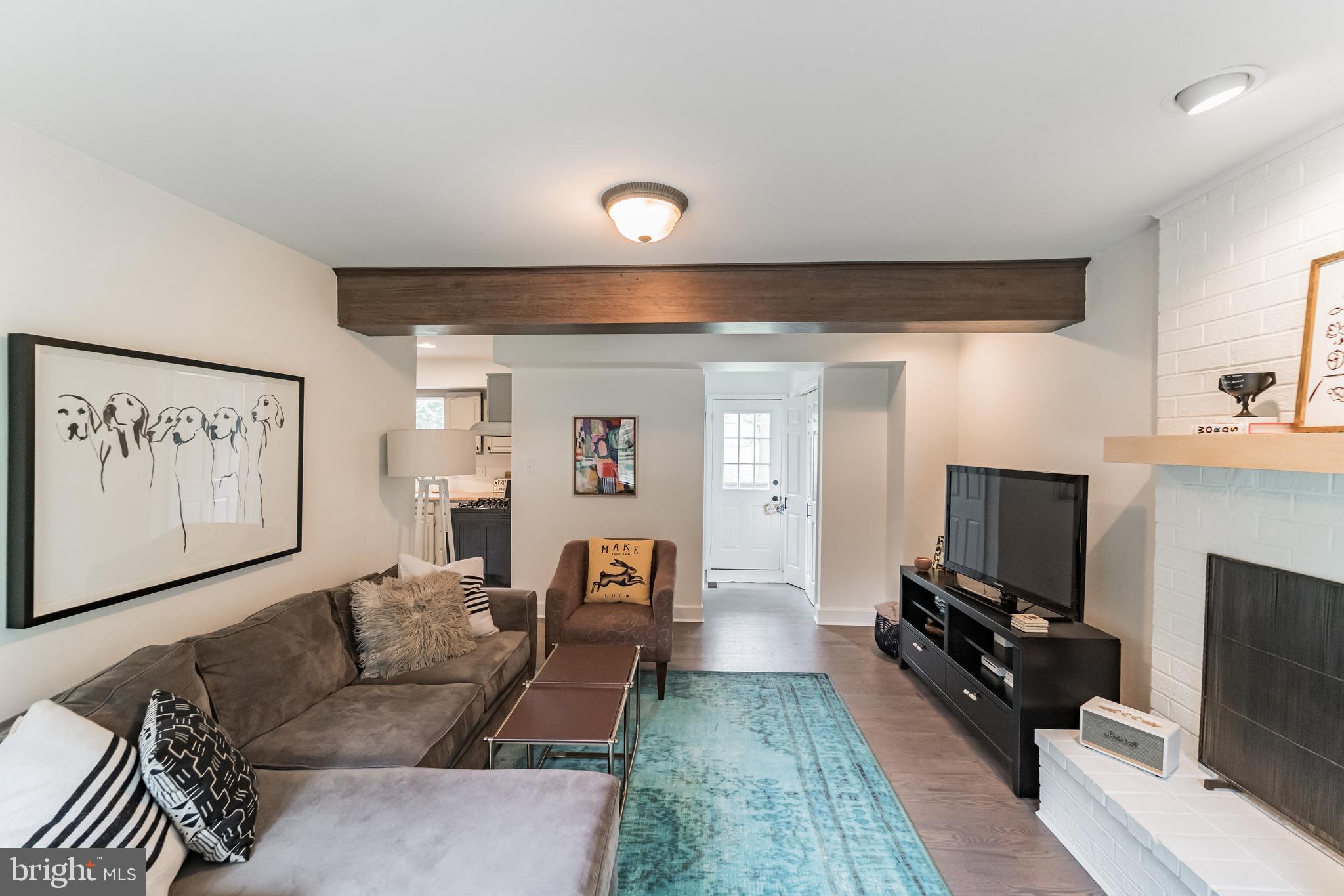 116 Overhill Road Springfield, PA 19064 - Photo 11 of 29 Family Room w/ exposed wood beams