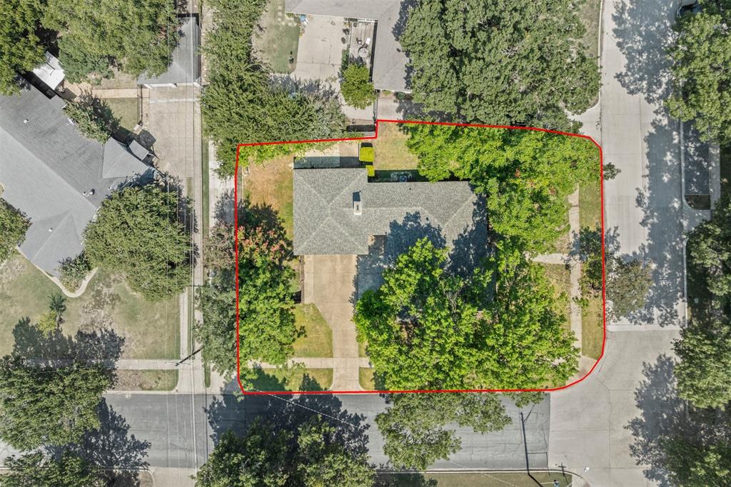 1630 Loree Drive Dallas, TX 75228 - Photo 19 of 20 an aerial view of a house with a yard and garden