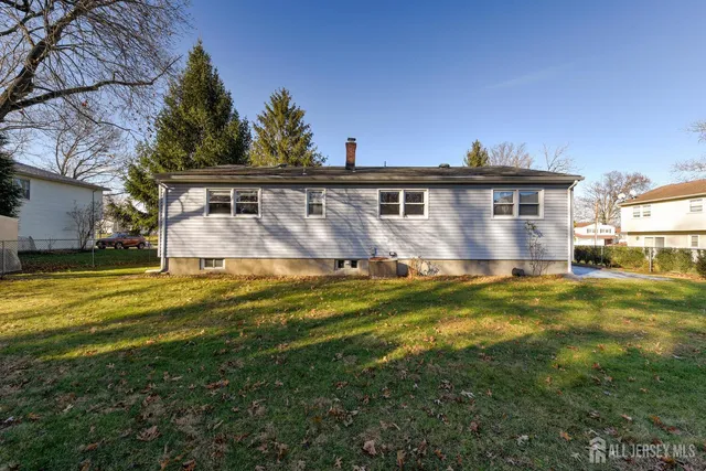a view of backyard with green space
