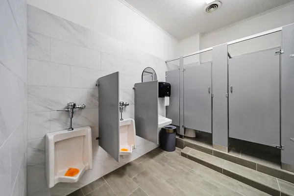 a bathroom with a sink and a shower