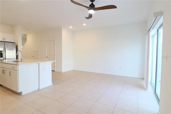 a view of a kitchen with a sink