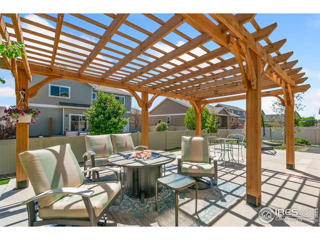 a outdoor space with furniture