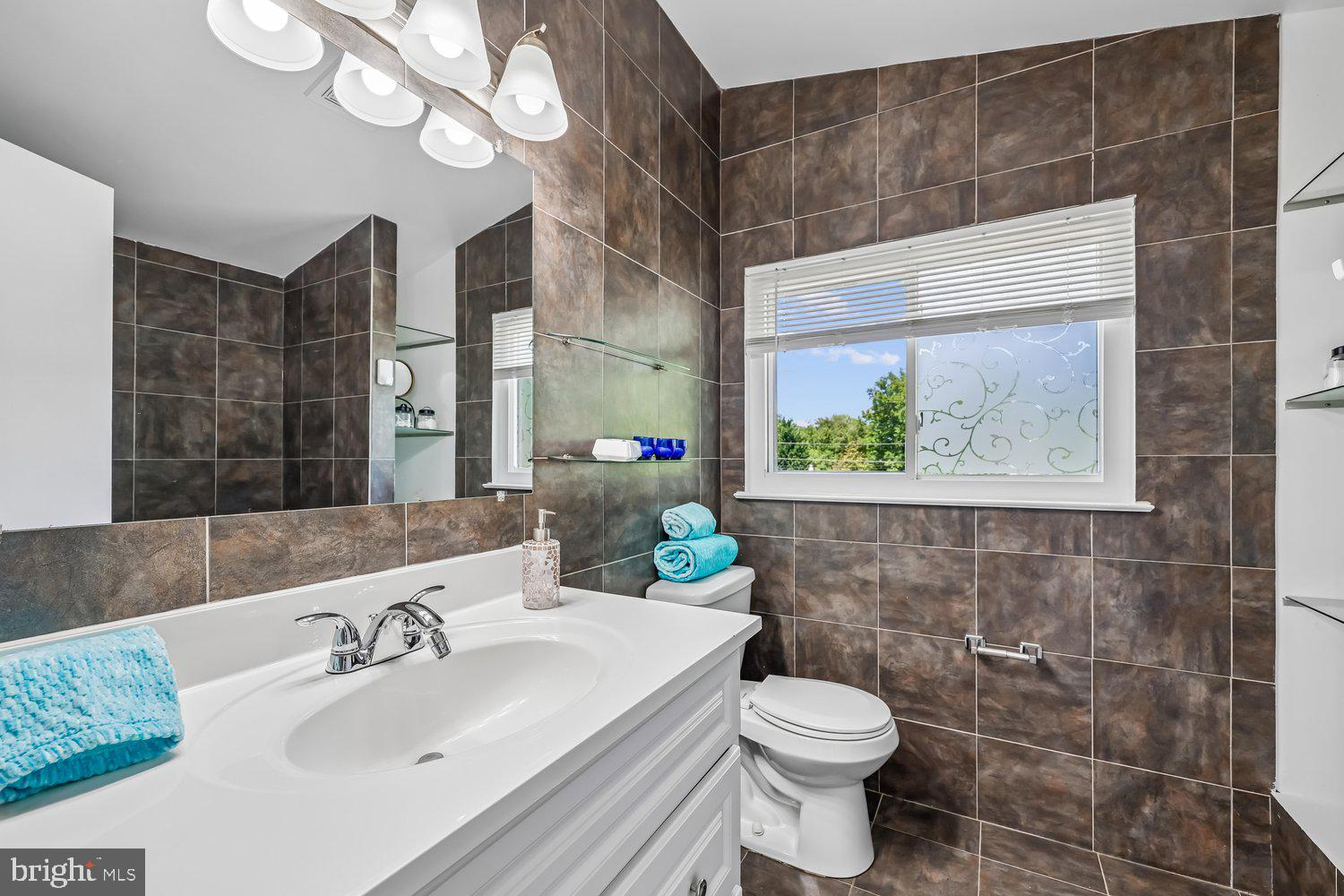300 Gilsan Court Silver Spring, MD 20902 - Photo 81 of 117 a bathroom with a sink a toilet and a mirror
