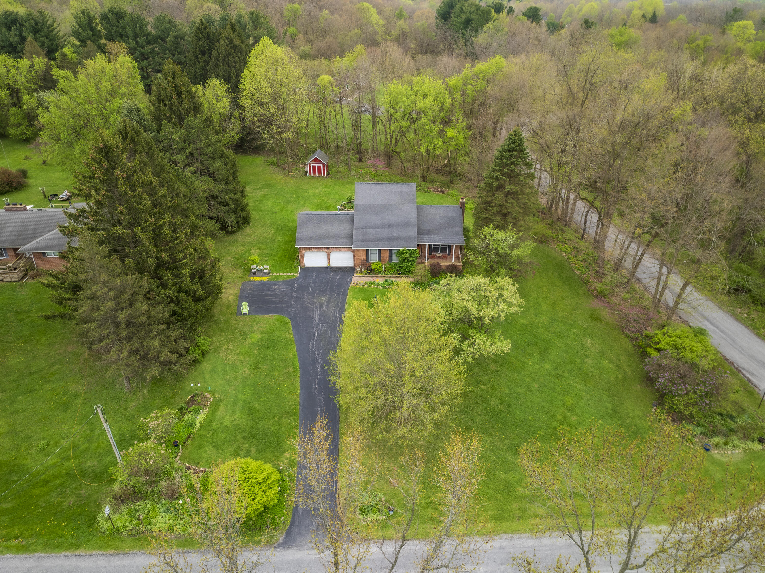 328 East Tratebas Road Valparaiso, IN 46383 - Photo 25 of 48 an aerial view of residential house with an outdoor space