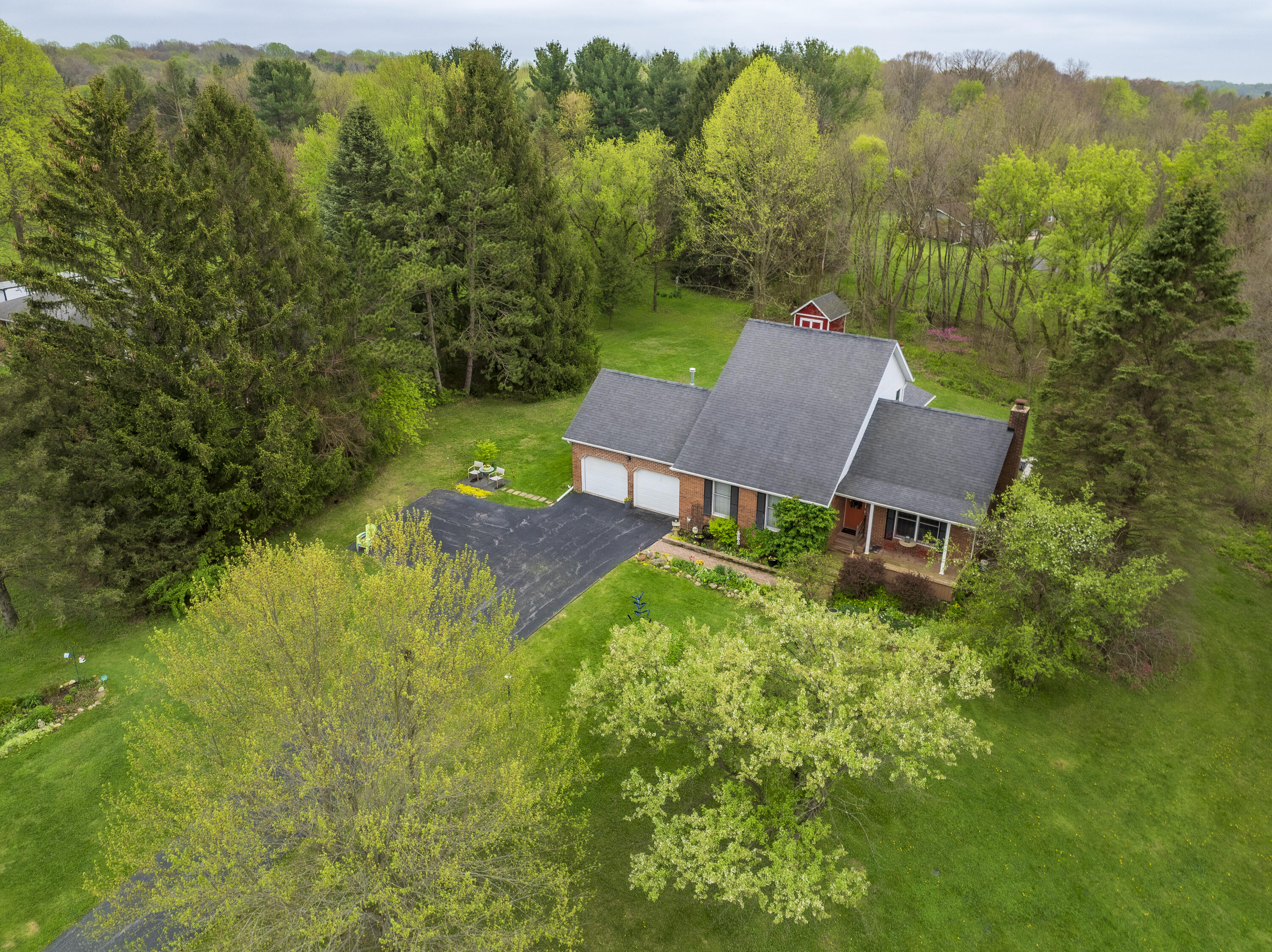 328 East Tratebas Road Valparaiso, IN 46383 - Photo 29 of 48 an aerial view of a house with a yard