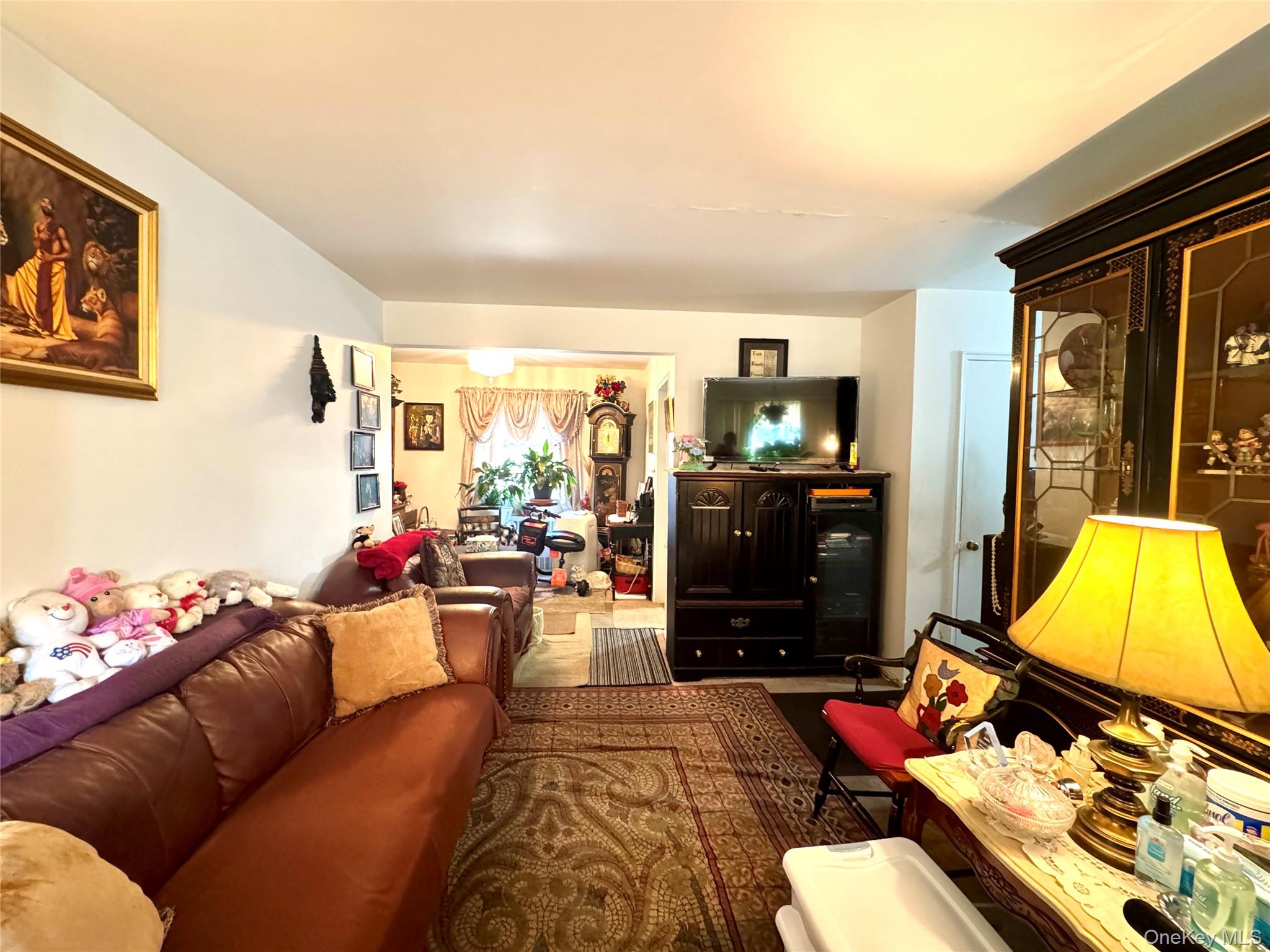 224-20 Manor Road, Unit 91 Queens, NY 11427 - Photo 3 of 17 a living room with furniture and a flat screen tv