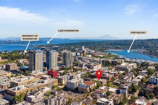 an aerial view of a city