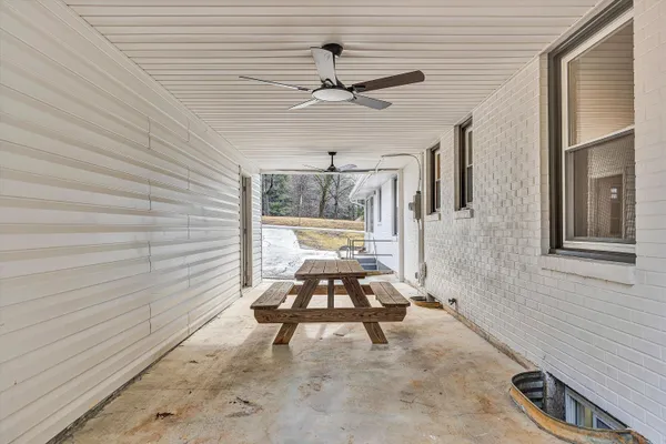 a view of outdoor seating space