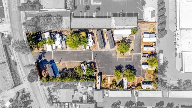 an aerial view of multiple house