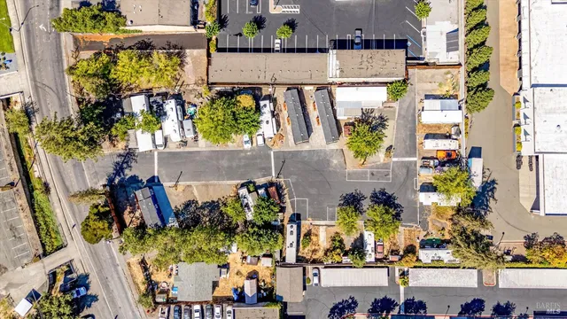 an aerial view of city