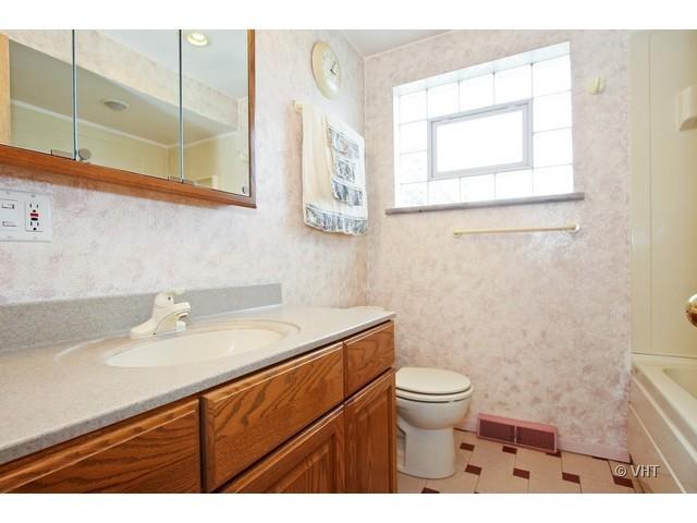 8400 South Kenneth Avenue Chicago, IL 60652 - Photo 12 of 16 a bathroom with a sink a toilet and a mirror