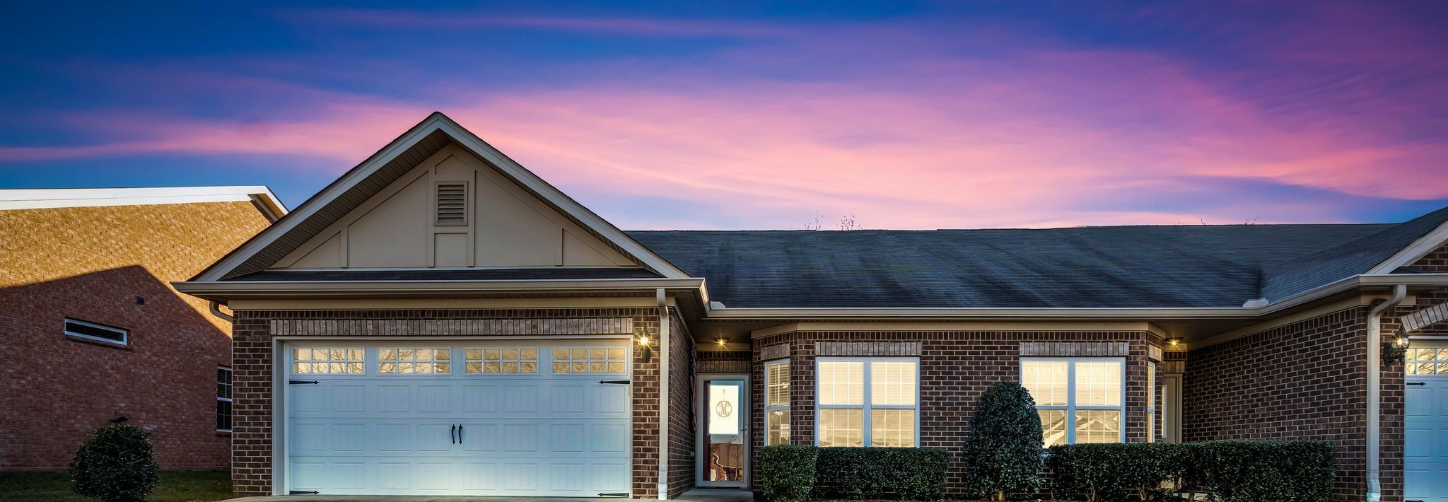 a front view of a house