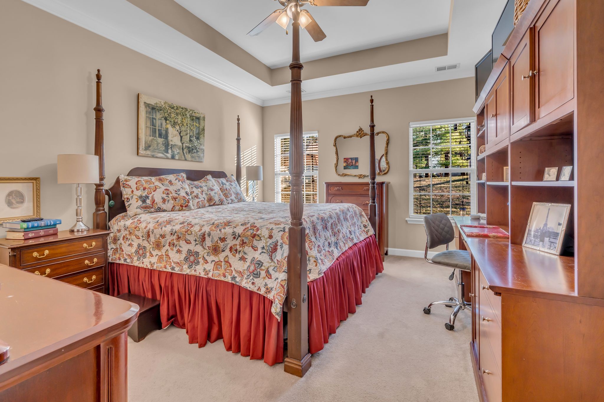 4549 Boxcroft Circle Mount Juliet, TN 37122 - Photo 14 of 28 a bedroom with a bed and a chandelier