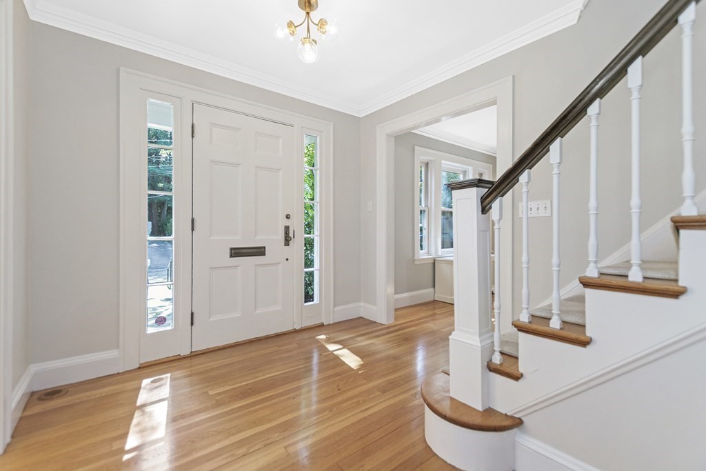 9 Larch Road Newton, MA 02468 - Photo 3 of 34 a view of an entryway with wooden floor
