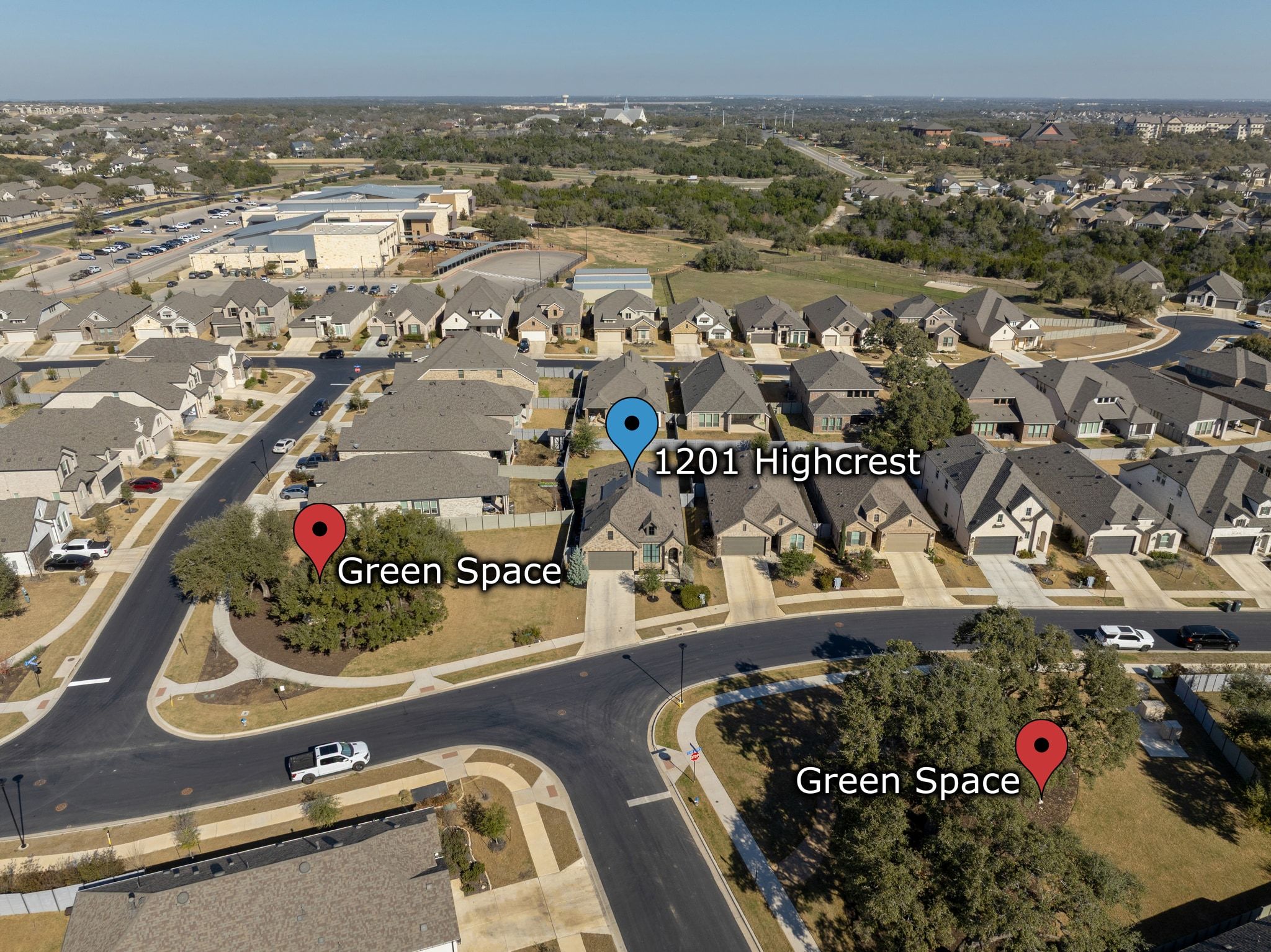 1201 Highcrest Georgetown, TX 78628 - Photo 9 of 40 an aerial view of a city