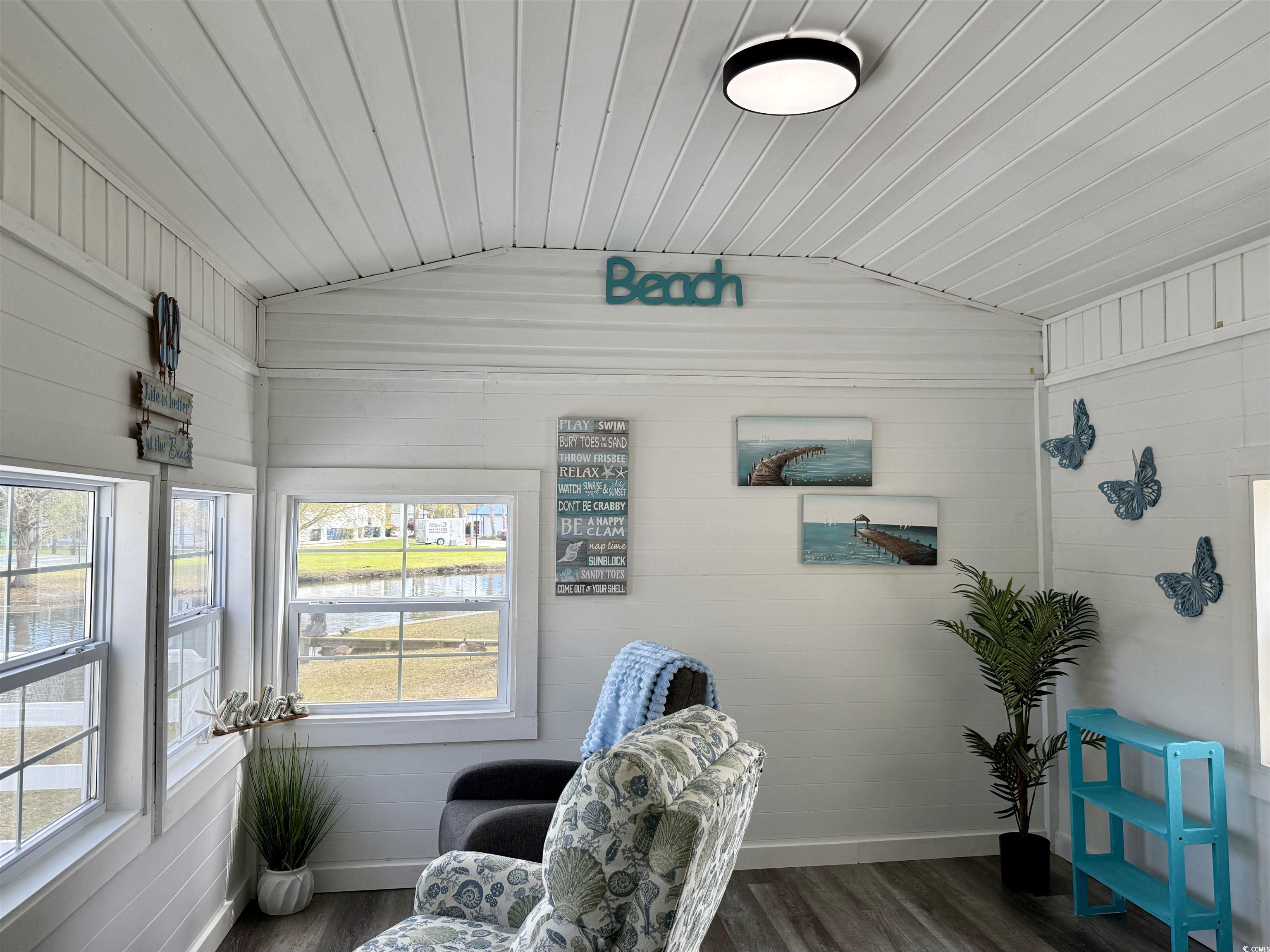 272 Flamingo Surfside Beach, SC 29575 - Photo 24 of 39 Interior space featuring baseboards, lofted ceilin