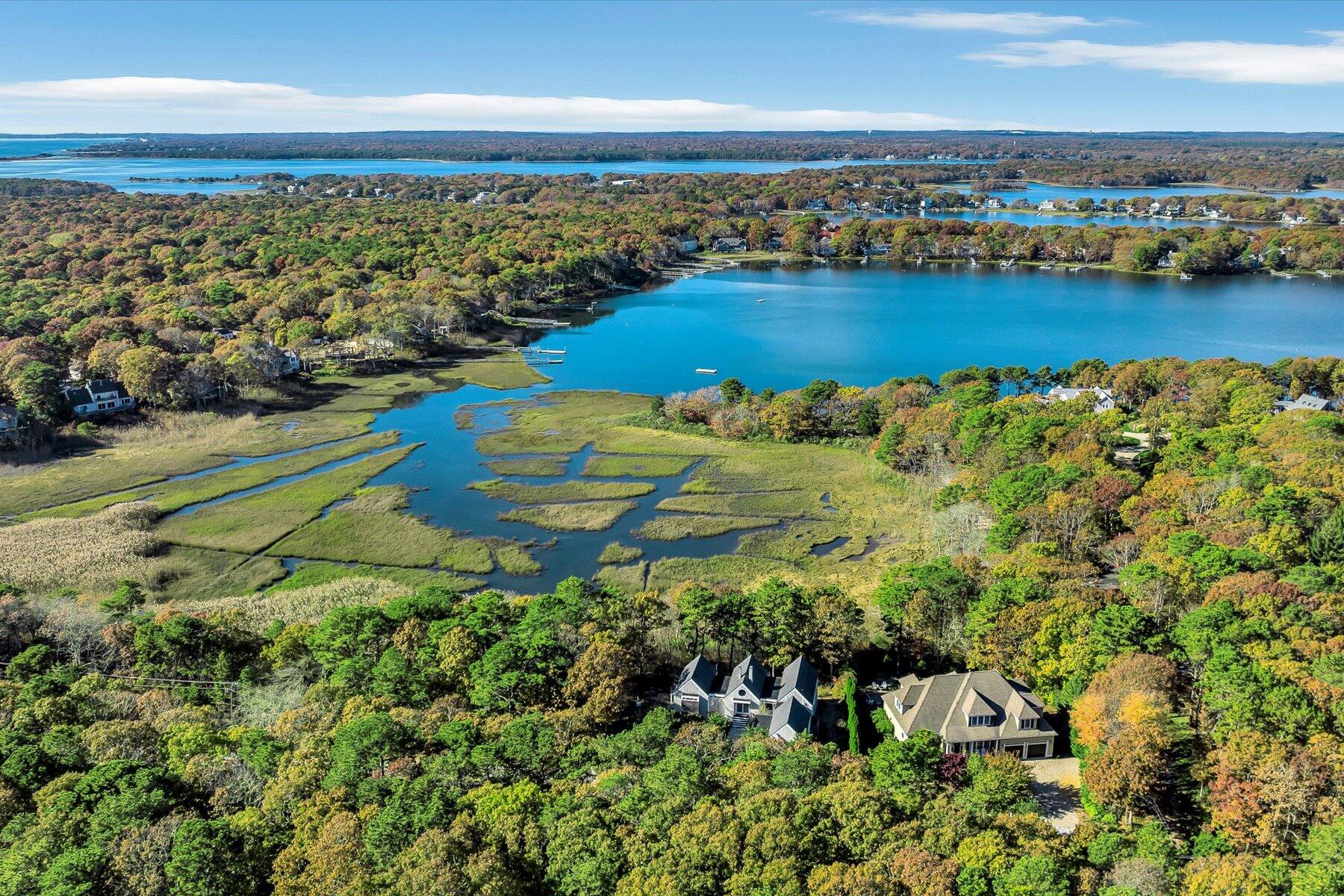 403 Great Oak Road Mashpee, MA 02649 - Photo 46 of 49 an aerial view of ocean residential house with outdoor space